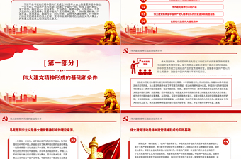 弘揚(yáng)建黨精神PPT大氣簡(jiǎn)潔致敬中國(guó)共產(chǎn)黨成立103周年黨課