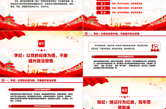 堅(jiān)定信念恪守黨紀(jì)ppt大氣簡(jiǎn)潔黨員干部學(xué)紀(jì)知紀(jì)明紀(jì)守紀(jì)黨課