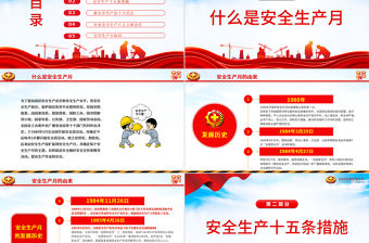 2024全國安全生產月PPT紅色創(chuàng)意人人講安全個個會應急暢通生命通道主題宣傳教育課件