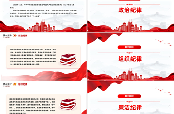 黨的六大紀(jì)律PPT黨政風(fēng)新修訂的《中國共產(chǎn)黨紀(jì)律處分條例》課件下載