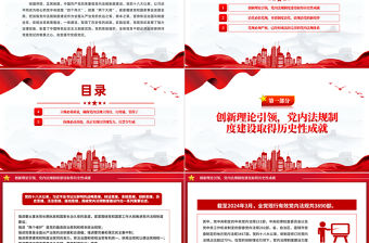 持之以恒推進依規(guī)治黨PPT紅色大氣新時代黨內(nèi)法規(guī)制度建設黨課