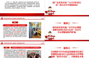 創(chuàng)意精美《共青團開展未成年人權益保護工作典型案例》PPT下載