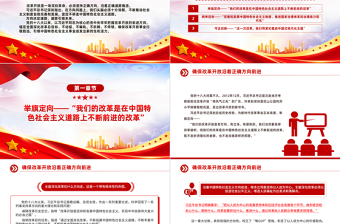 確保改革開放沿著正確方向前進(jìn)PPT紅色大氣新時(shí)代全面深化改革的實(shí)踐與啟示述評(píng)之三