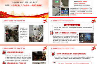 疏散通道等于生命通道PPT精美創意今年安全生產月聚焦安全教育課件下載