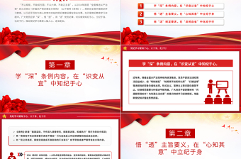 大氣黨政風(fēng)黨紀(jì)學(xué)習(xí)教育要知于心立于身化于行PPT課件