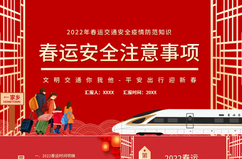 2022春運(yùn)安全注意事項(xiàng)PPT春運(yùn)交通安全疫情防控知識(shí)培訓(xùn)專(zhuān)題課件模板