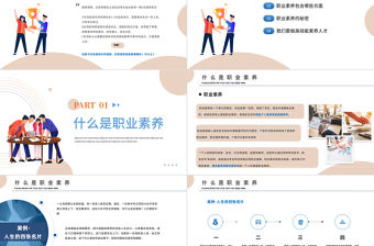 2023職業素養PPT簡約商務風企業培訓職業素養課件模板