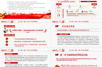 精美時尚二十屆三中全會要點解讀PPT三中全會精神學習黨課課件下載