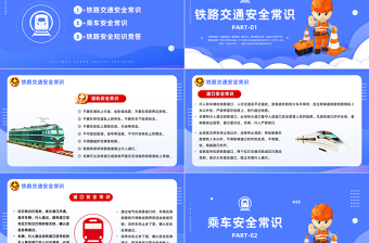 2023鐵路交通安全教育PPT簡約風安全生產(chǎn)月鐵路交通安全教育匯報課件模板下載