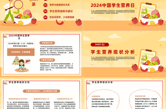 奶豆添營養(yǎng)少油更健康PPT插畫風(fēng)2024中國學(xué)生營養(yǎng)日主題班會