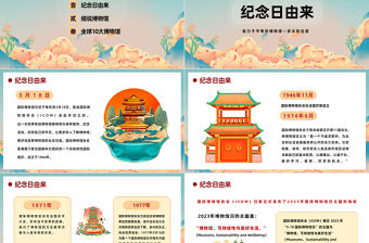 2023博物館日PPT國潮風(fēng)國際博物館日介紹專題課件模板