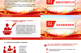 中央經(jīng)濟(jì)工作會(huì)議全文PPT紅色簡(jiǎn)潔總結(jié)2023年經(jīng)濟(jì)工作分析當(dāng)前經(jīng)濟(jì)形勢(shì)部署2024年經(jīng)濟(jì)工作課件下載