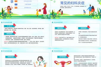2023關愛女性守護健康PPT清新風關愛女性健康科普講座課件模板