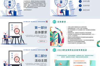 堅持預防為主守護職業健康PPT簡約風關于開展2024年《職業病防治法》宣傳周活動通知課件