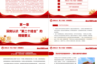 2023深刻把握“第二個(gè)結(jié)合”的精髓要義和重大意義PPT大氣黨建風(fēng)深入學(xué)習(xí)宣傳貫徹黨的二十大精神主題專題黨課課件