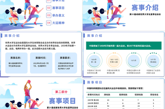2023年第31屆成都大運(yùn)會(huì)介紹宣傳扁平風(fēng)弘揚(yáng)運(yùn)動(dòng)精神PPT