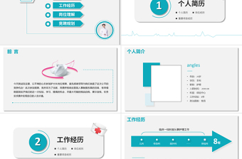 2022健康體檢中心護士長崗位競聘報告PPT簡約大氣競聘專用PPT模板下載