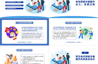 2022防范銀行電信詐騙PPT簡潔卡通風電信電訊網絡詐騙防范及勸阻培訓課件模板
