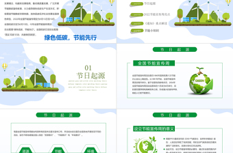 2022年全國節(jié)能宣傳周PPT卡通風(fēng)落實雙碳行動攻堅美麗家園主題課件模板