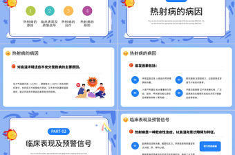 2022預防熱射病很重要PPT卡通風科普熱射病知識課件模板下載