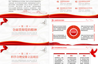 紅色黨政風關于印發國務院2022年度立法工作計劃的通知PPT專題黨課課件模板