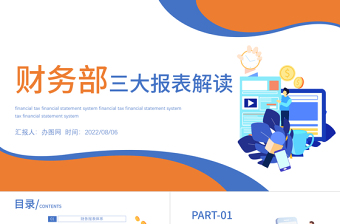 2022財務部三大報表解讀PPT紅色商務風財務部門三大報表解讀課件模板
