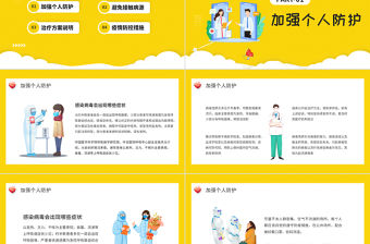 疫情防控教育防疫小貼士動態PPT模板