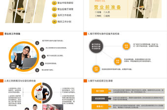 2022餐廳店長一天工作流程PPT簡約風門面管理培訓課件模板