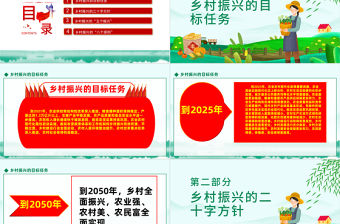 2022黨建引領鄉村振興PPT中國風實施鄉村振興戰略建設美麗新農村課件模板