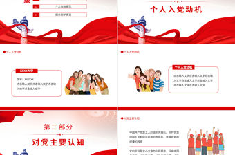 入黨積極分子發展對象答辯PPT黨政風黨員干部學習教育專題黨課課件模板