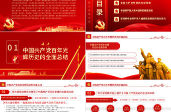 弘揚建黨精神PPT紅色大氣風慶祝中國共產黨成立101周年黨史學習教育專題課件模板