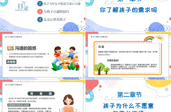 2022溝通教育家長會PPT黑板風兒童主題教育家長會宣傳課件模板