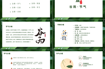 傳統(tǒng)文化二十四節(jié)氣時(shí)尚簡約谷雨節(jié)介紹PPT