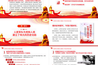 在黨的旗幟下向著建軍一百年奮斗目標前進PPT簡約黨政風熱烈慶祝中國人民解放軍建軍95周年課件模板