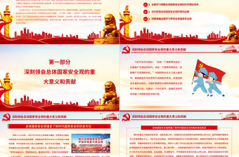 牢固樹立和踐行總體國家安全觀譜寫新時代國家安全新篇章PPT深入學習總體國家安全觀專題黨課課件模板