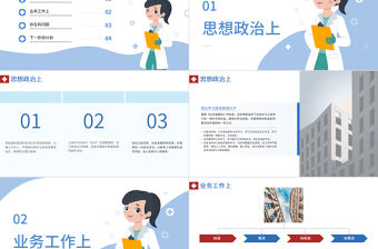 2022外科護士長年終總結PPT簡約風醫院護士長年終工作總結匯報課件模板