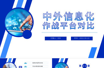 科技風中外信息化對戰平臺對比PPT專題課件模板