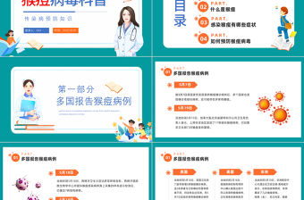 2022猴痘病毒科普PPT卡通風(fēng)猴痘傳染病防治知識(shí)講座主題班會(huì)課件模板