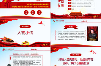 “人民英雄”陳薇PPT紅色精品學習為國鑄盾的巾幗院士專題課件模板 “人民英雄” ppt紅色 PPT紅色 巾幗院士 為國鑄盾