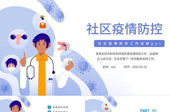 2022社區(qū)疫情防控PPT卡通風(fēng)社區(qū)防疫防控工作總結(jié)課件模板