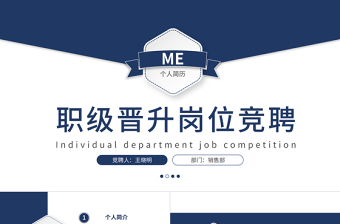 2022個人競聘簡歷簡歷藍色精致面試求職職級晉升競崗內(nèi)部崗位競聘報告