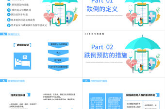 2022醫療跌倒墜床應急預案與處理流程PPT清新簡約醫療應急預案通用PPT