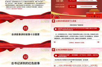 講好紅色故事PPT紅色簡潔重溫紅色故事弘揚(yáng)革命精神傳承紅色基因激發(fā)奮進(jìn)力量黨課教育課件