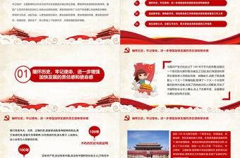 2021建黨100周年緬懷豐功偉績增強使命擔當黨政黨課宣傳PPT模板