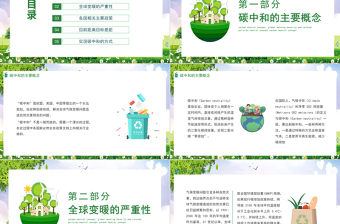 2021讀懂碳中和PPT碳中和概念全球變暖嚴重性及相關政策模板