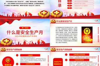 2021落實(shí)安全責(zé)任推動(dòng)安全發(fā)展PPT全國(guó)第20個(gè)安全生產(chǎn)月宣傳培訓(xùn)PPT模板