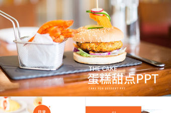 餐飲美食甜品店茶餐廳下午茶PPT動態模板