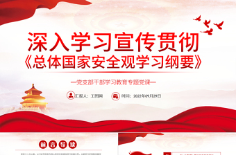 2022深入學(xué)習(xí)宣傳貫徹《總體國(guó)家安全觀學(xué)習(xí)綱要》PPT黨建風(fēng)基層黨委黨支部干部學(xué)習(xí)教育專(zhuān)題黨課課件