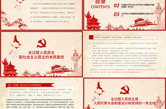 全過程人民民主PPT人民代表大會制度是實現我國全過程人民民主的重要制度載體黨課課件