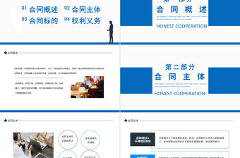 合同法實務培訓PPT簡潔商務風合同概述主題標的和權利義務公司法律培訓課件